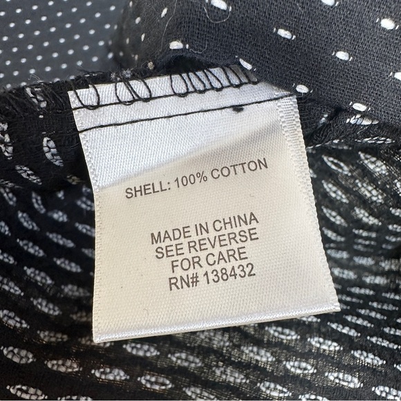 ModCloth Black Micro-Dot Babydoll Dress | Size 10 | Square Neck & Puff Sleeves - Picture 4 of 9